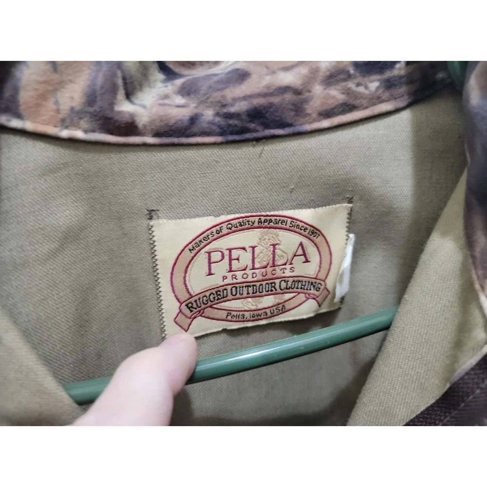 Pella Camouflage Soft Hunting Jacket Sz Large Reg Mossy Oak. Vintage Made in USA